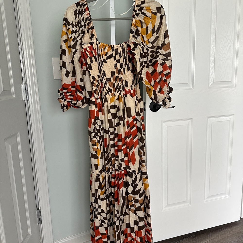 Geometric Patterned Maxi Dress